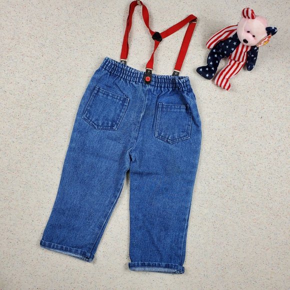Vintage Suspender Jeans 18 months - Picture 6 of 9